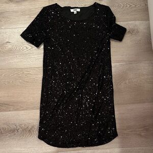 BB Dakota by Steve Madden Black Sequin Mini Dress